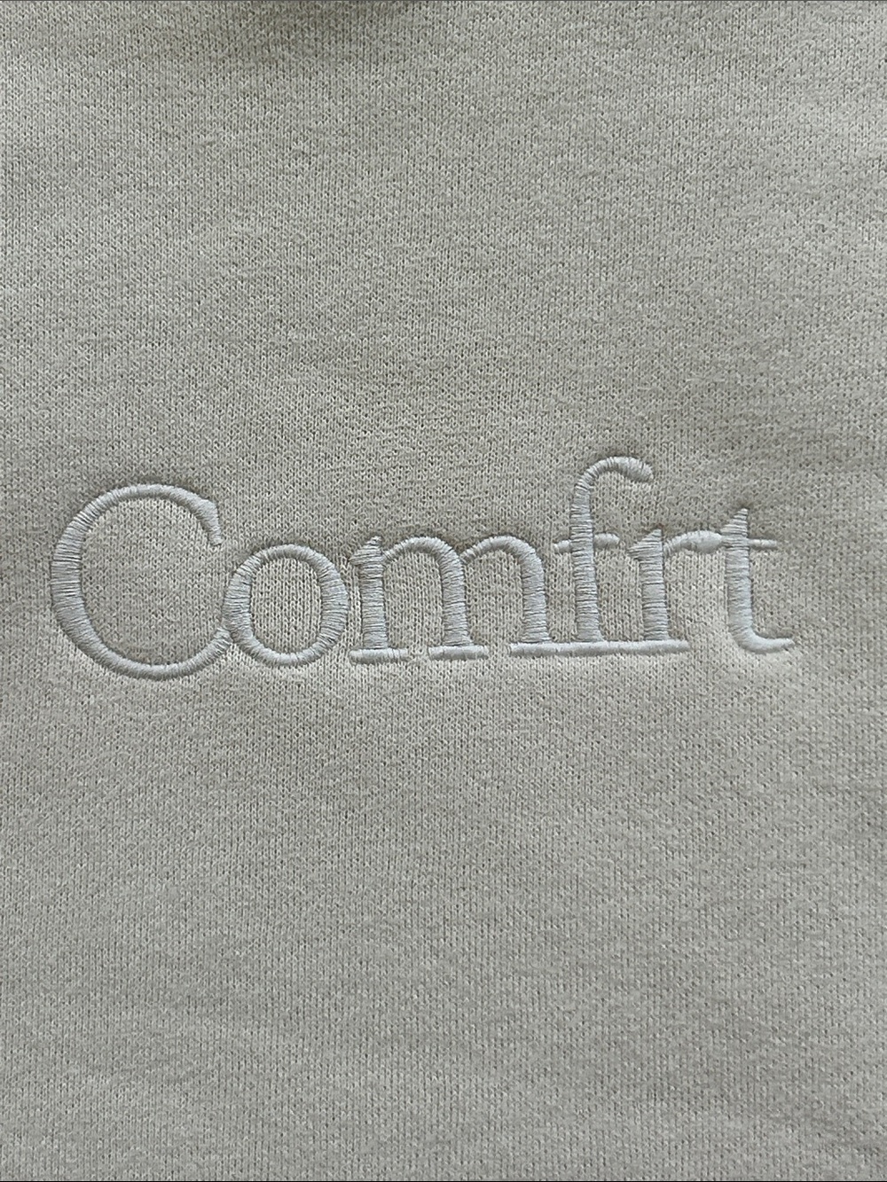 Comfrt Signature Oversized Hoodie Bone Large Unisex NWT Heavyweight Pullover - Picture 5 of 15